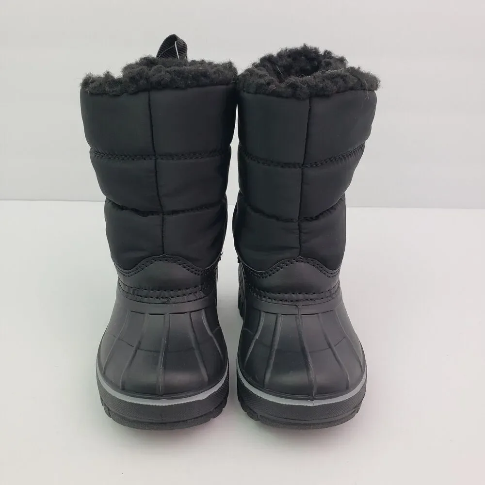 London Fog Collection Baby Toddler Size 5 Black Pull On Warm Winter Snow Boots
